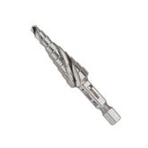 Bordo 4-12 x 1mm Spiral Flute Hex Shank M2-HSS Step Drill