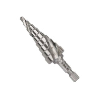 Bordo 4-20 x 2mm Spiral Flute Hex Shank M2-HSS Step Drill