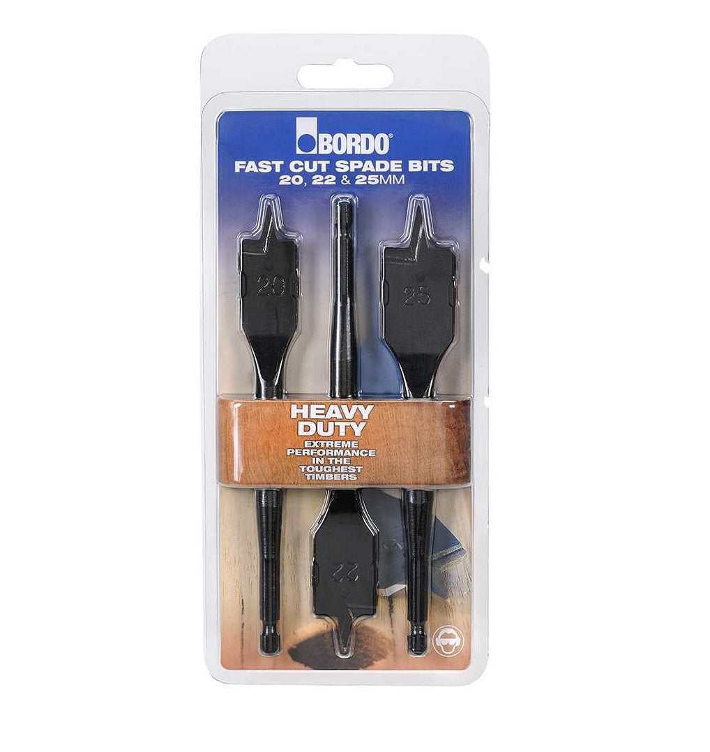 Bordo 20-25mm 3Pce Spade Bit Set