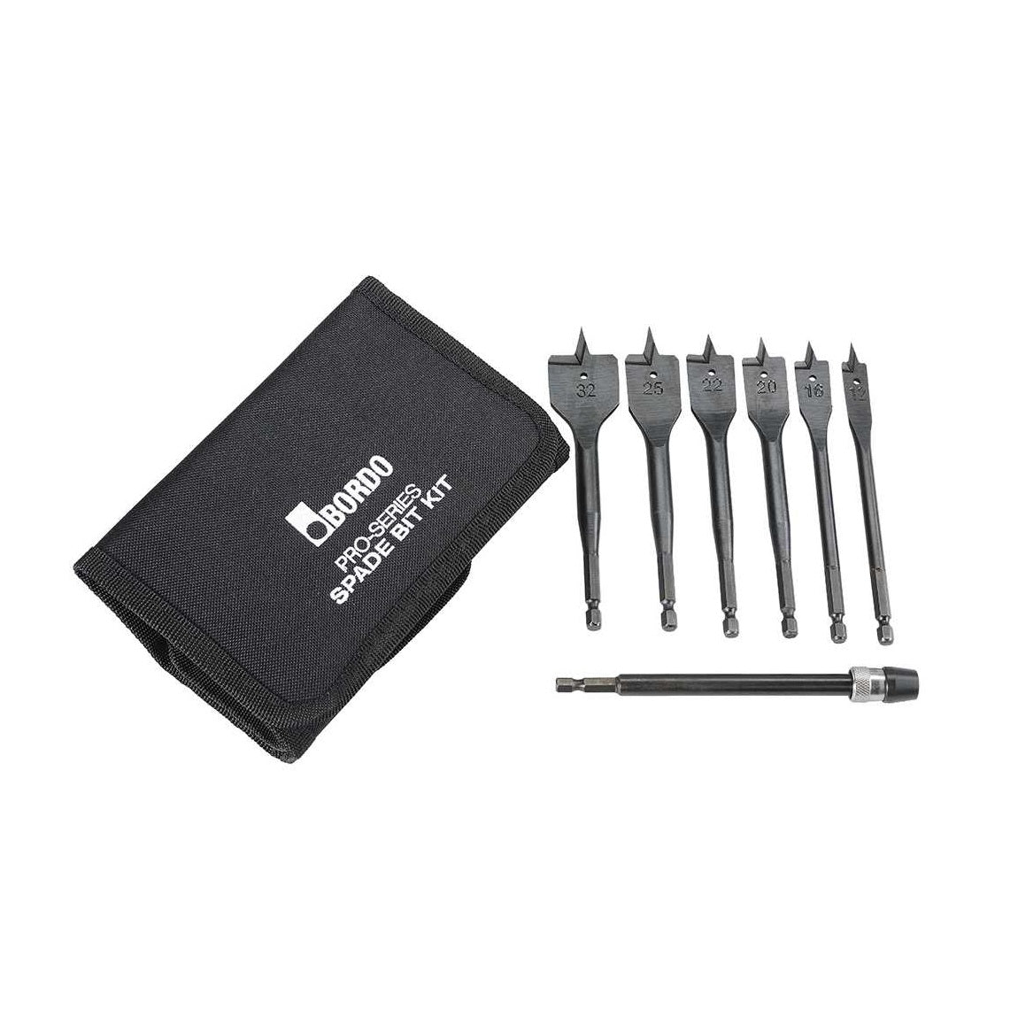 Bordo 12-32mm 7Pce Spade Bit Set (Pack set)