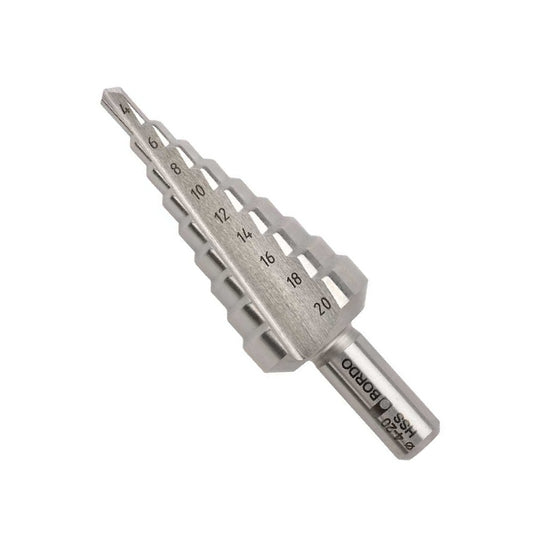 Bordo 4-20 x 2mm Straight Flute HSS Step Drill